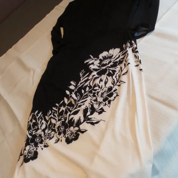 Womens Like NEW RALPH LAUREN Black & White Dress Size 10 - Picture 9 of 15